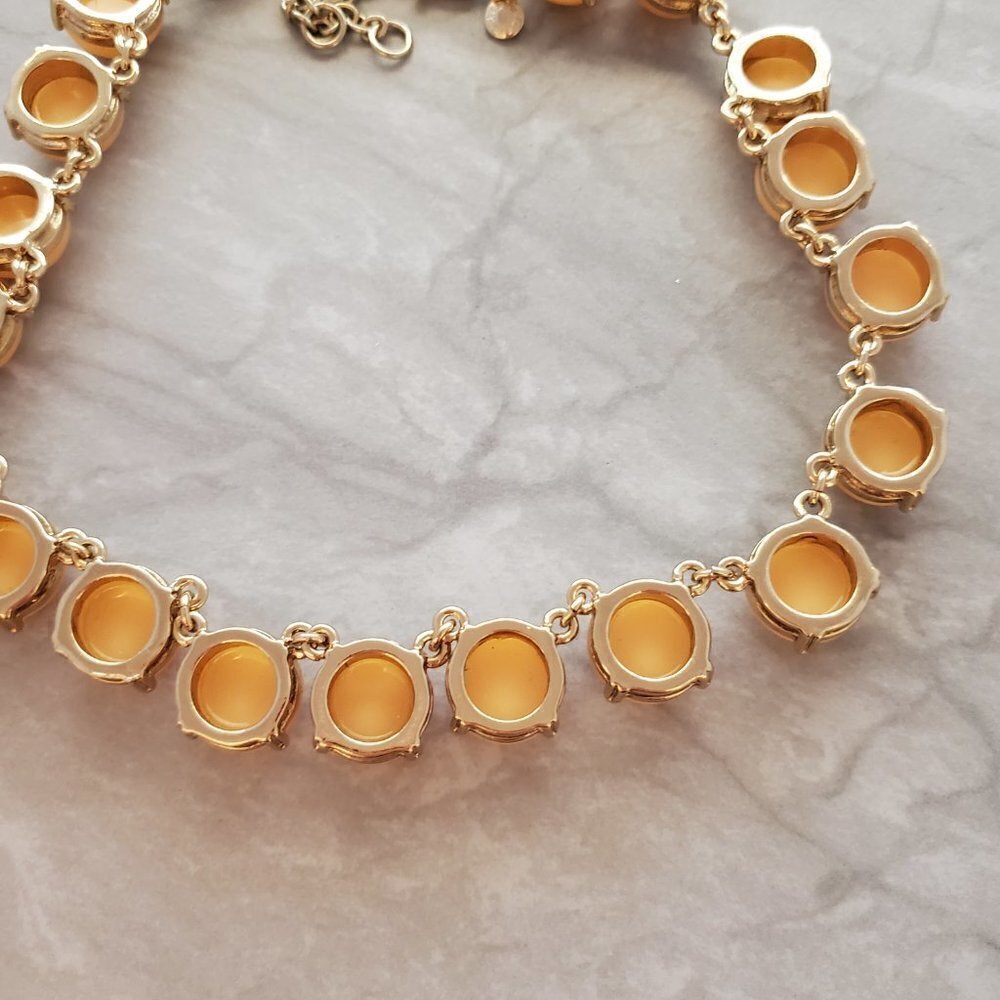 💗 J. Crew Peachy Pink Gold Bubble Classic Statement Necklace 💗 - Picture 10 of 13